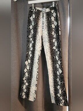 I.AM.GIA Snakeskin Pants NWT • Size S • High‑Contrast Reptile Print 27" Y2K